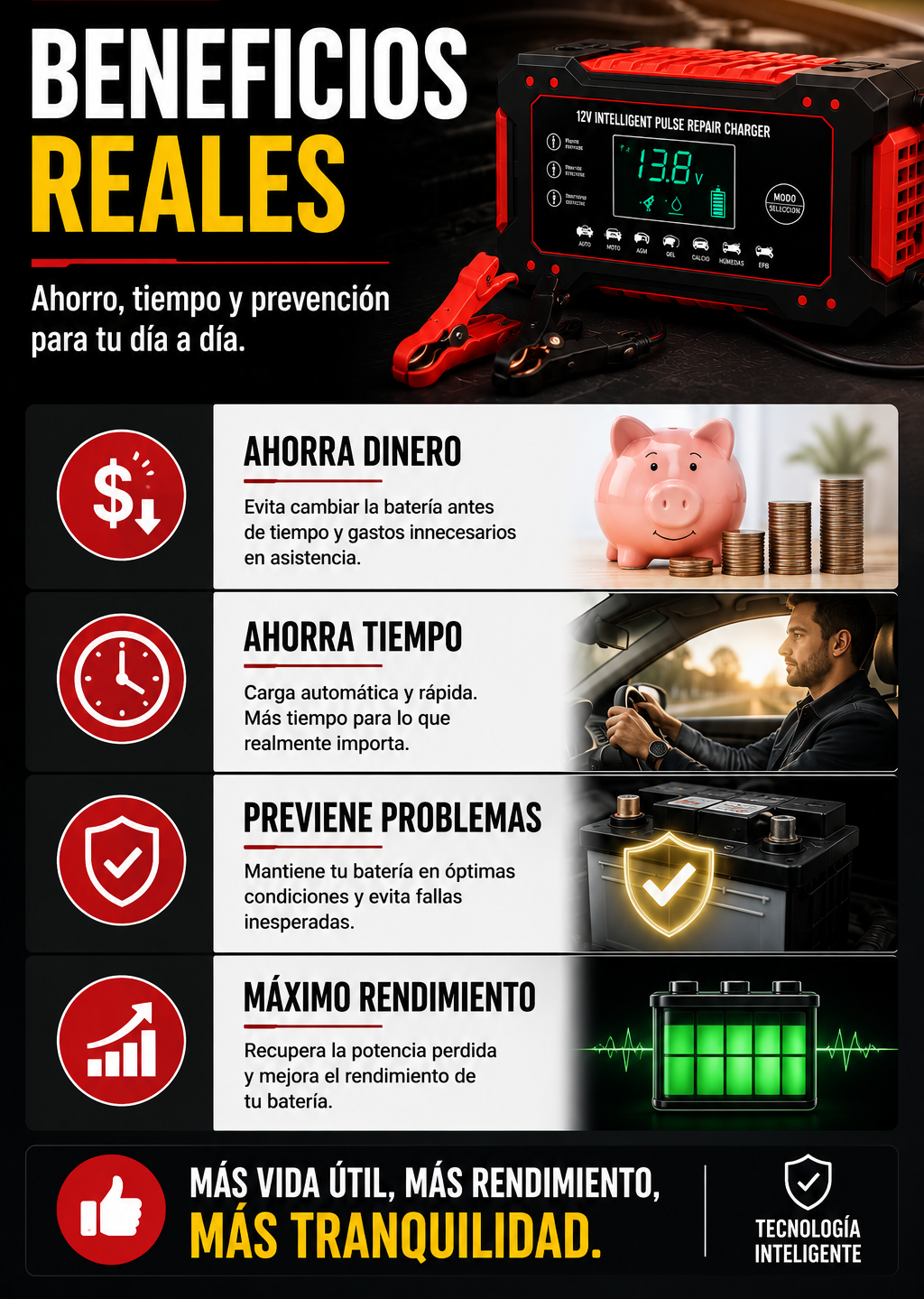 VoltGuard™ → Protección y recuperación de baterías