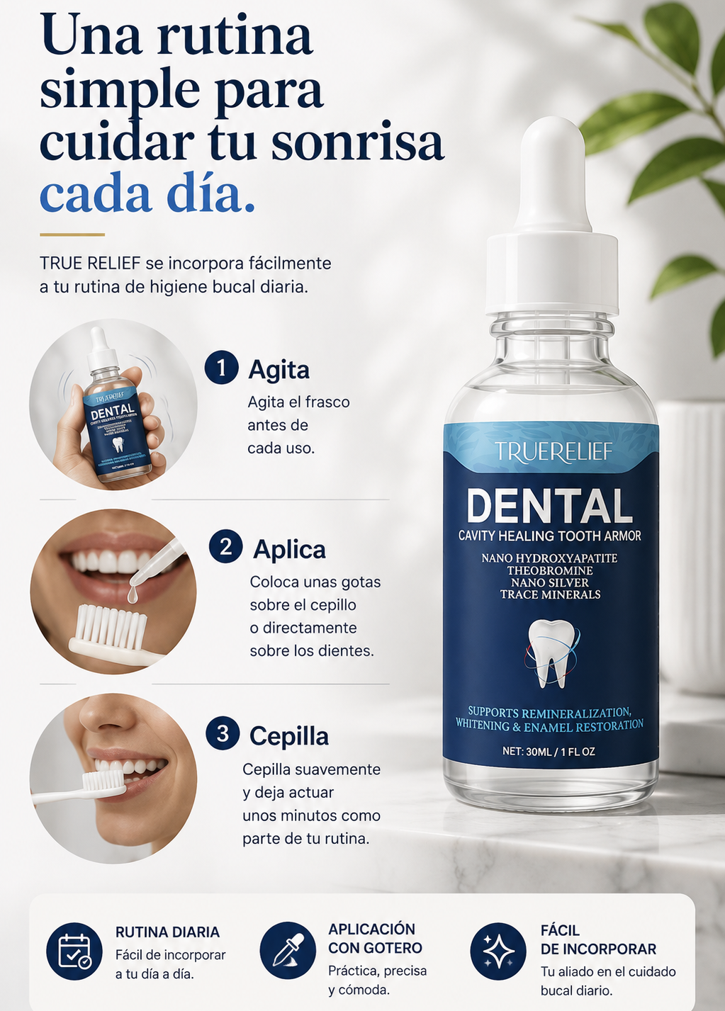 TRUE RELIEF ™ - Dental cavity healing