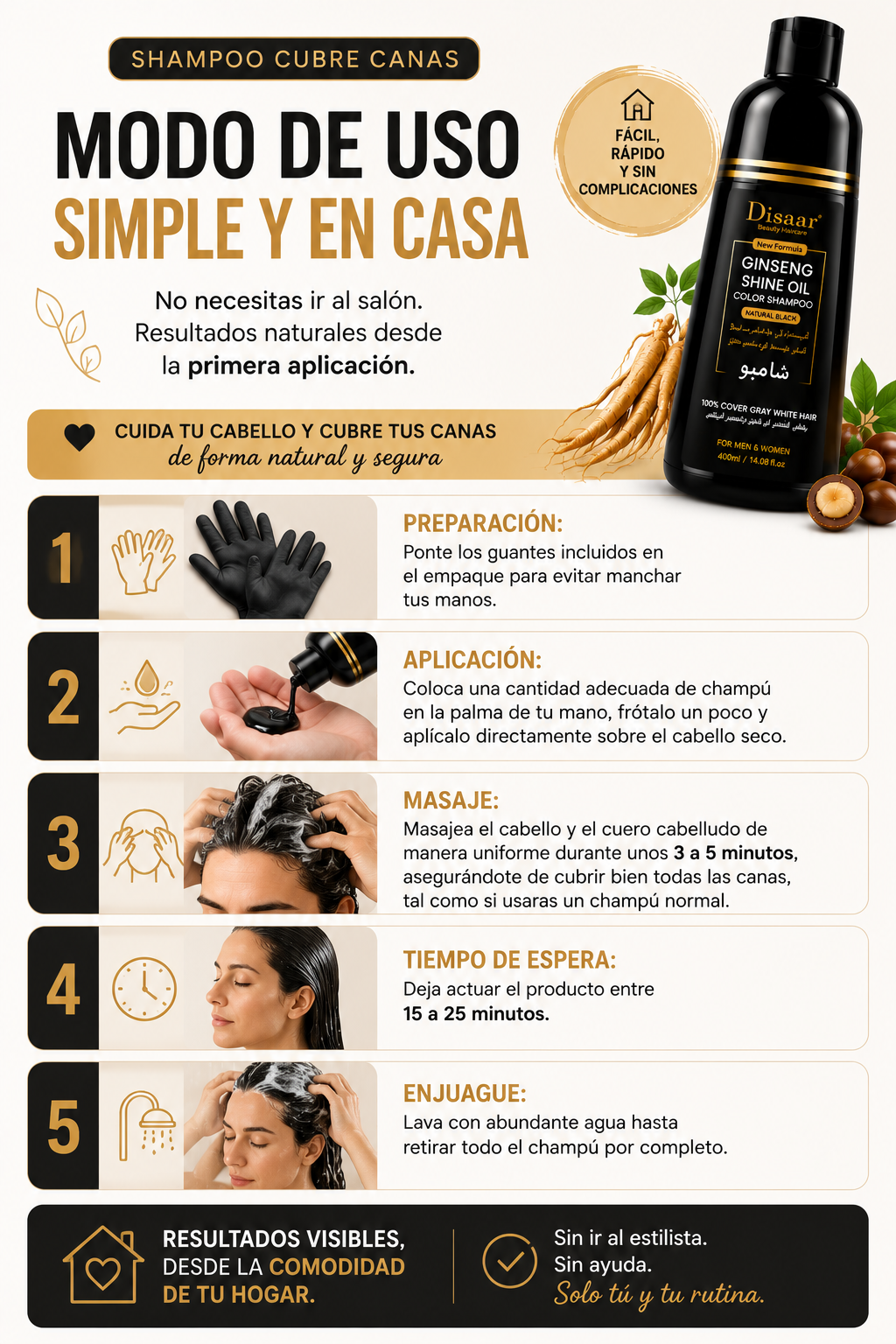 Shampoo Cubre Canas Disaar
