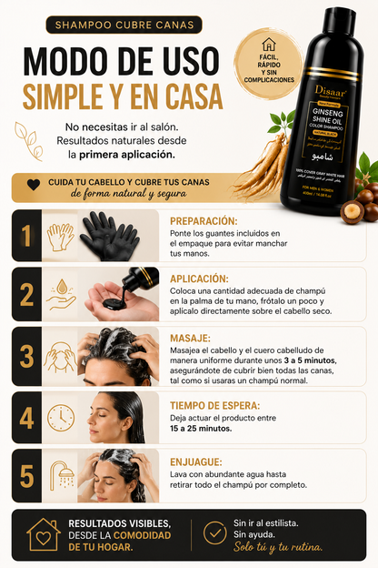 Shampoo Cubre Canas Disaar